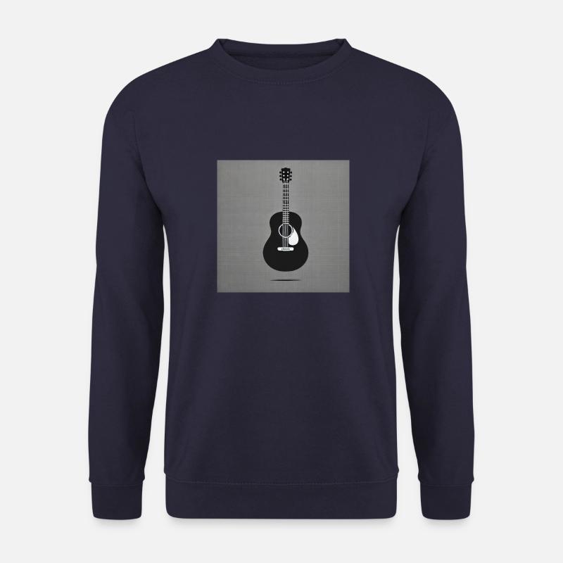 Gitarre - Vintage - Rock - Band - Freiheit - Unisex Pullover - Navy