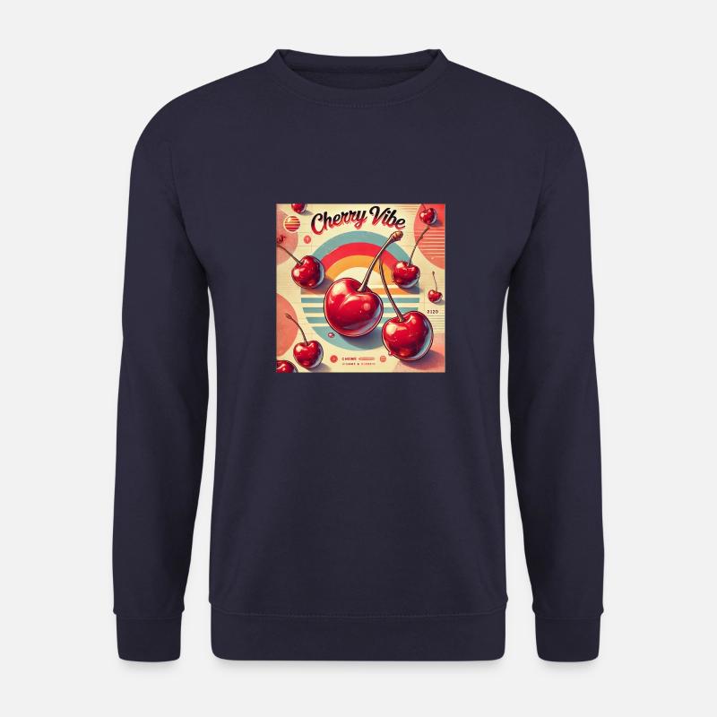 Süße Kirsch-Vibes – Nostalgisch & Verspielt - Unisex Pullover - Navy