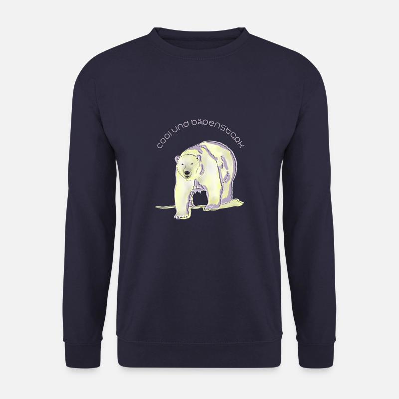 cool, bärenstark, Eisbär - Unisex Pullover - Navy