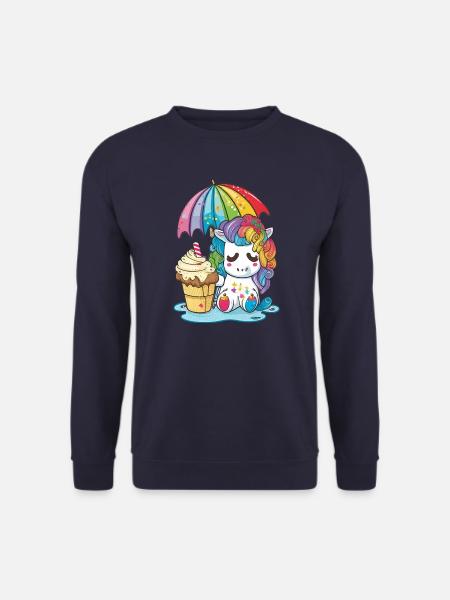 Einhorn-Träume - Regenbogenfarben zum Verlieben - Unisex Pullover - Navy