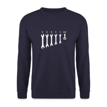Good tools! - Unisex Sweatshirt - navy - Front - Alina (178cm) & Michal (187cm)
