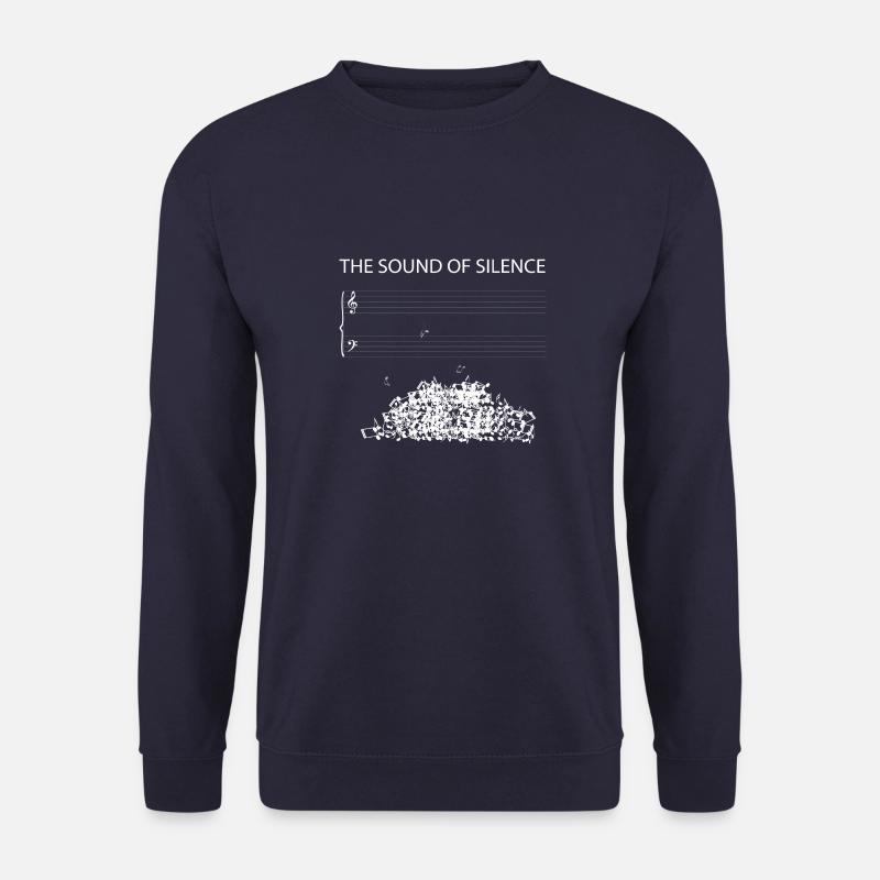 Lustiges Noten-Design der Klang der Stille - Unisex Pullover - Navy