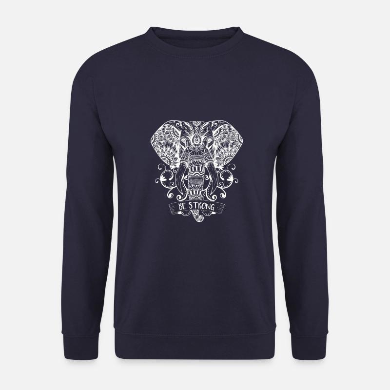 Éléphant mandala - Sweat-shirt Unisexe - marine