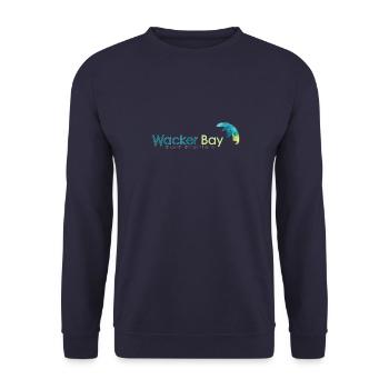 Logo neu schwarz text - Unisex Pullover - Navy - Vorne - Alina (178cm) & Michal (187cm)
