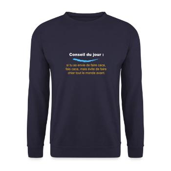 Conseil du jour - Sweat-shirt Unisexe - marine - Devant - Alina (178cm) & Michal (187cm)