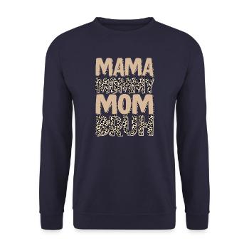 Maman Maman Maman Bruh - Sweat-shirt Unisexe - marine - Devant - Alina (178cm) & Michal (187cm)