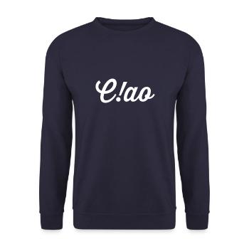 Ciao - Unisex Sweatshirt - navy - Front - Alina (178cm) & Michal (187cm)