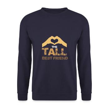 Big Best Friend - Unisex Sweatshirt - navy - Front - Alina (178cm) & Michal (187cm)