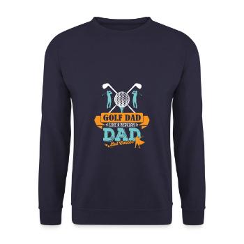 Golf Vater Papa cooler - Unisex Pullover - Navy - Vorne - Alina (178cm) & Michal (187cm)