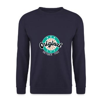 Octobre 1962 - Cadeau du 60e anniversaire. Allemand. - Sweat-shirt Unisexe - marine - Devant - Alina (178cm) & Michal (187cm)