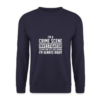 Sécurisation des traces - Kripo Polizei Kriminaltechnik - Sweat-shirt Unisexe - marine - Devant - Alina (178cm) & Michal (187cm)