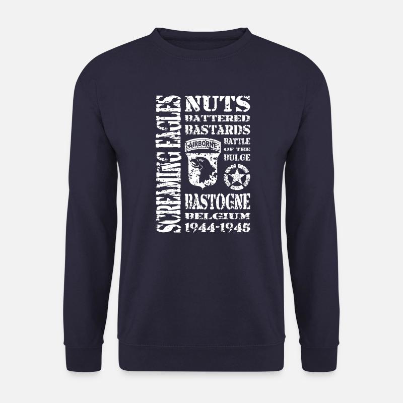 AVM Bastogne NUTS Battle Bulge Battered Bastards - Unisex Pullover - Navy