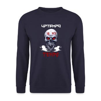 Uptempo Is My Tempo | Uptempo Army - Unisex Sweatshirt - navy - Front - Alina (178cm) & Michal (187cm)