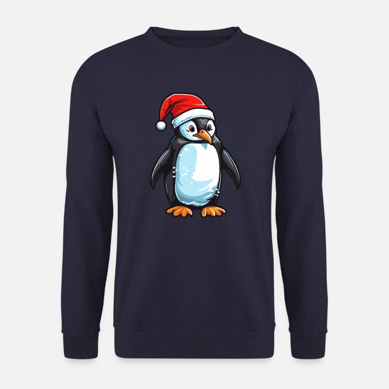 Pinguin Weihnachten Tier Kopf - Unisex Pullover - Navy