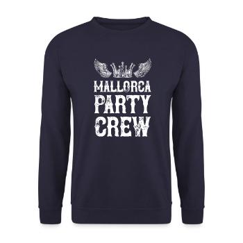 Mallorca Party Urlaub Crew - Unisex Pullover - Navy - Vorne - Alina (178cm) & Michal (187cm)