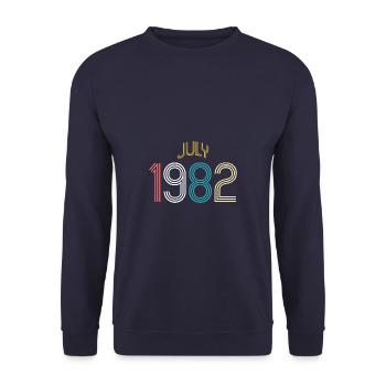 Juillet 1982 - Cadeau d’anniversaire 40. Génial. - Sweat-shirt Unisexe - marine - Devant - Alina (178cm) & Michal (187cm)