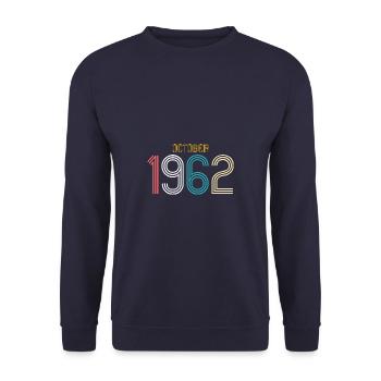 Octobre 1962 - Cadeau du 60e anniversaire. Légende. - Sweat-shirt Unisexe - marine - Devant - Alina (178cm) & Michal (187cm)