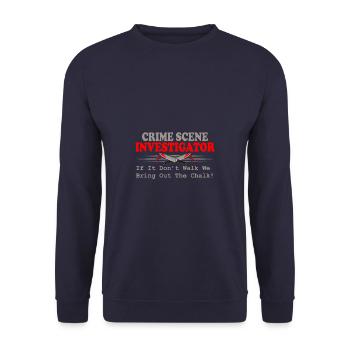 Preuves médico-légales - Kripo Polizei Forensics - Sweat-shirt Unisexe - marine - Devant - Alina (178cm) & Michal (187cm)