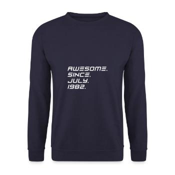 Juillet 1982 - Cadeau du 40e anniversaire. Génial. - Sweat-shirt Unisexe - marine - Devant - Alina (178cm) & Michal (187cm)