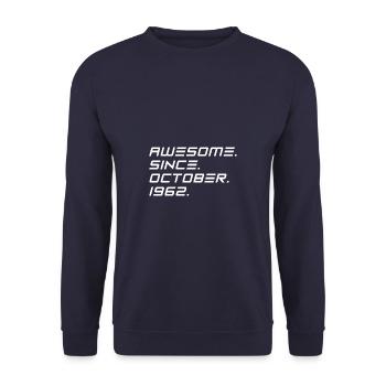 October 1962 - 60th Birthday Gift. Legend. - Unisex Sweatshirt - navy - Front - Alina (178cm) & Michal (187cm)