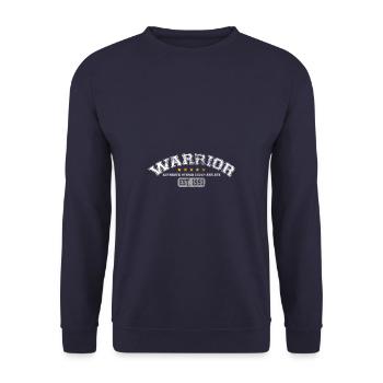 Stefan Buben Warrior - Unisex Pullover - Navy - Vorne - Alina (178cm) & Michal (187cm)