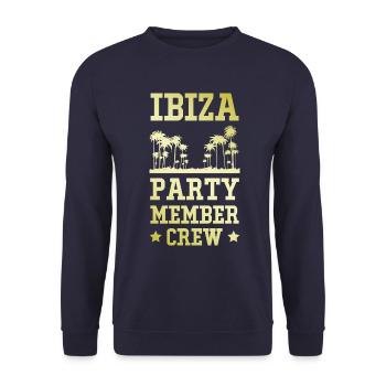Ibiza Party Crew - Unisex Sweatshirt - navy - Front - Alina (178cm) & Michal (187cm)