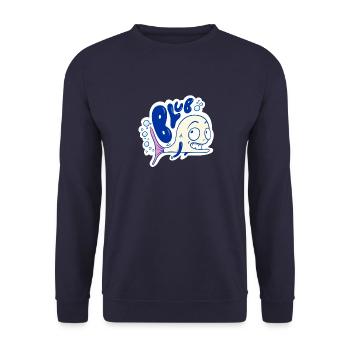Blub Shirt - Unisex Pullover - Navy - Vorne - Alina (178cm) & Michal (187cm)