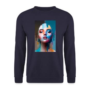 Willow - Unisex Sweatshirt - navy - Front - Alina (178cm) & Michal (187cm)