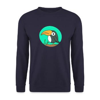 Toucan coloré - Sweat-shirt Unisexe - marine - Devant - Alina (178cm) & Michal (187cm)