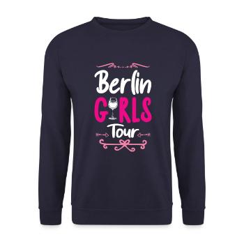 Berlin Girls Tour - Unisex Sweatshirt - navy - Front - Alina (178cm) & Michal (187cm)