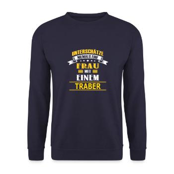 TRABER - Unisex Pullover - Navy - Vorne - Alina (178cm) & Michal (187cm)