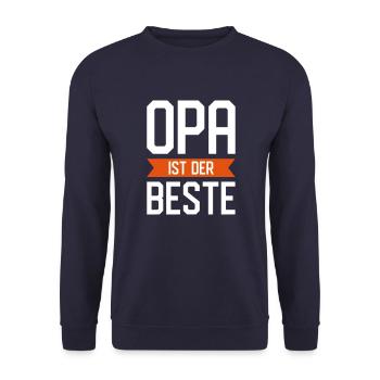 OPA IST DER BESTE - Unisex Pullover - Navy - Vorne - Alina (178cm) & Michal (187cm)