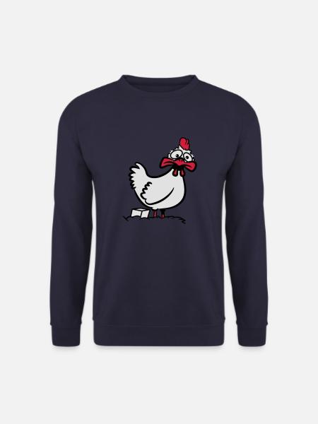 Poulet stupide pour animaux drôle - Sweat-shirt Unisexe - marine