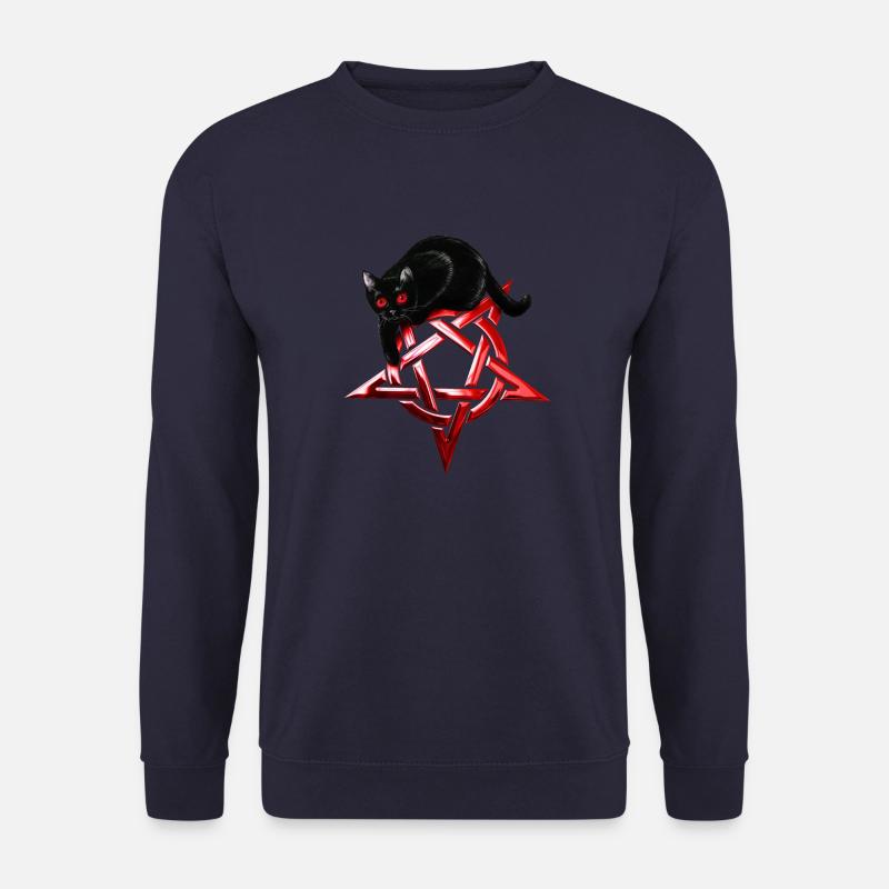 schwarze Katze - Unisex Pullover - Navy