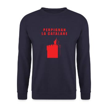 Perpignan la catalane - Sweat-shirt Unisexe - marine - Devant - Alina (178cm) & Michal (187cm)