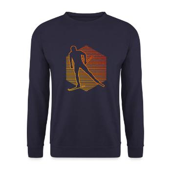 Cross-country skiing Classic Cross-country skiing Cross-country skiing Skating - Unisex Sweatshirt - navy - Front - Alina (178cm) & Michal (187cm)