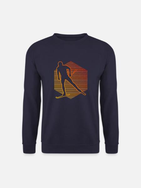 Ski de fond Classique Ski de fond Ski de fond Patinage - Sweat-shirt Unisexe - marine