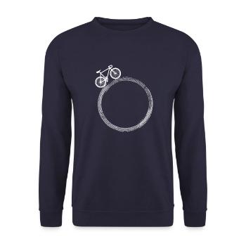Radsport Bike Fahrrad Sport Radeln Biker Cycling - Unisex Pullover - Navy - Vorne - Alina (178cm) & Michal (187cm)