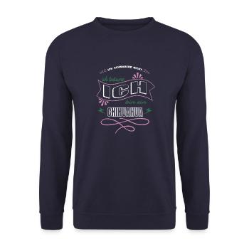 geburtstag hundeliebhaber hunderasse humor - Unisex Pullover - Navy - Vorne - Alina (178cm) & Michal (187cm)