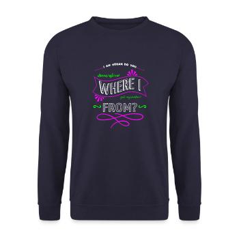 Idée actuelle Déclaration de la Terre Droits des animaux - Sweat-shirt Unisexe - marine - Devant - Alina (178cm) & Michal (187cm)