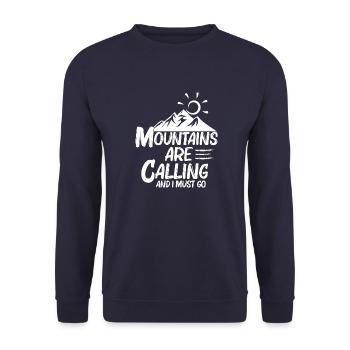 Adventure Travel Hiking Mountain - Unisex Sweatshirt - navy - Front - Alina (178cm) & Michal (187cm)
