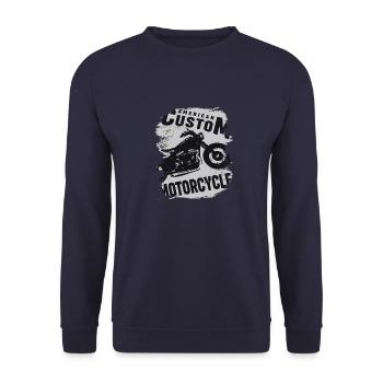 American Custom Motorcycle And Racing - Sweat-shirt Unisexe - marine - Devant - Alina (178cm) & Michal (187cm)