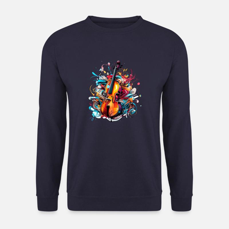 Violin Graffiti Style - Unisex Sweatshirt - navy