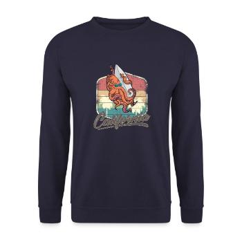 Surf Été Octopus Planche de surf Vacances Océan - Sweat-shirt Unisexe - marine - Devant - Alina (178cm) & Michal (187cm)