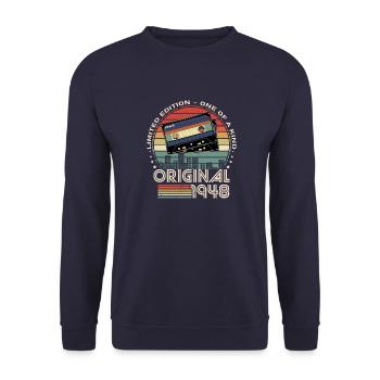 Limited Edition 1948 76th Anniversary - Unisex Sweatshirt - navy - Front - Alina (178cm) & Michal (187cm)