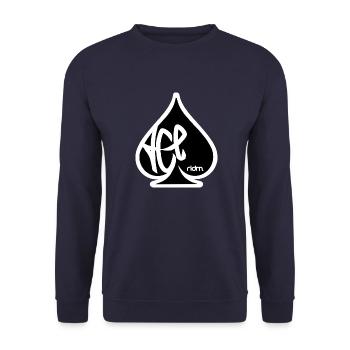 ridm ace - Unisex Pullover - Navy - Vorne - Alina (178cm) & Michal (187cm)