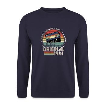 Limited Edition 1961 63rd Anniversary - Unisex Sweatshirt - navy - Front - Alina (178cm) & Michal (187cm)