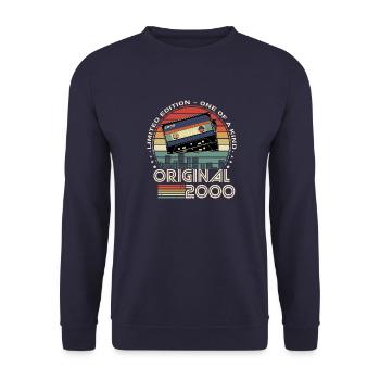 Limitierte Auflage 2000 24-jähriges Jubiläum - Unisex Pullover - Navy - Vorne - Alina (178cm) & Michal (187cm)