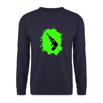 Drill Blobs Craftsman - Unisex Sweatshirt - navy - Front - Alina (178cm) & Michal (187cm)