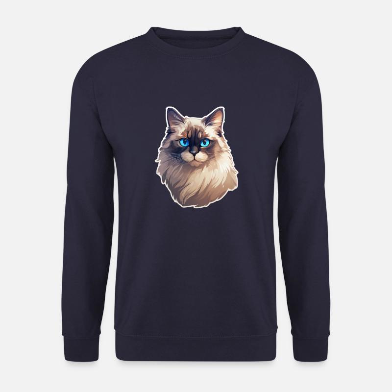 Ragdoll Cat Head - Unisex Sweatshirt - navy